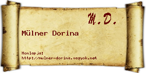 Mülner Dorina névjegykártya
